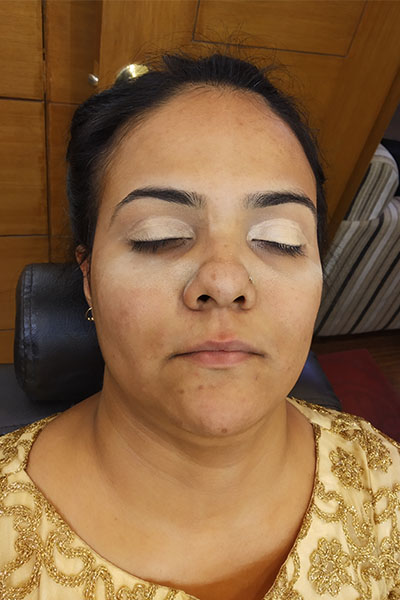 traditional makeup before and after indian